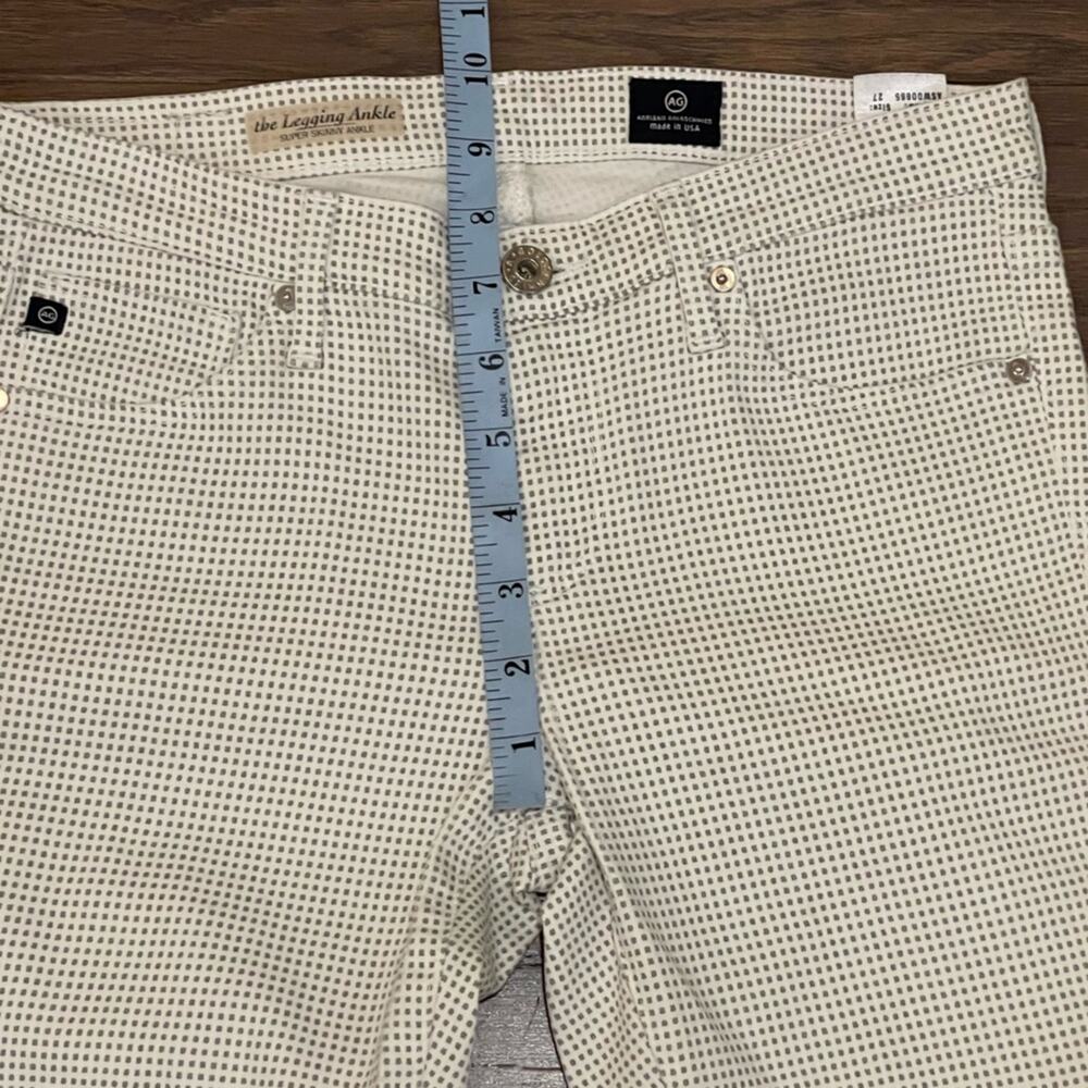 AG Adriano Goldschmied Jeans White - Gray The Leggings Ankle Size 27 - Picture 4 of 10